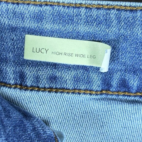 KUT from the Kloth Lucy High Rise Wide Leg Jeans Women’s 14 Blue Denim - Picture 6 of 12